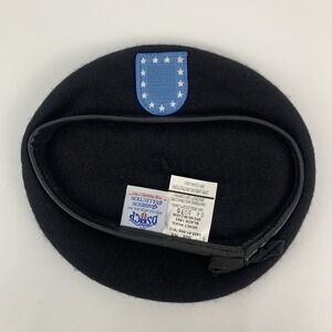 Garrison Army Black Wool Beret Size: (7 1/8) NSN: 8405-01-088-7812